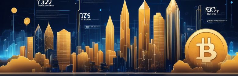 Create an infographic style image that visually represents the top cryptocurrencies to invest in for 2023. Include elements like coin symbols, growth charts, and a futuristic city skyline in the background. Use a color palette that evokes innovation and finance, with gold, silver, and deep blue tones. Incorporate text labels like 'Top Picks for 2023', 'Best Coin Investments', and utilize icons representing technology and finance.