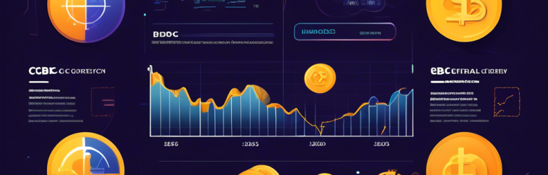 Create an infographic-style image depicting current CBDC (Central Bank Digital Currency) coin price trends and predictions for the upcoming year. Include graphical elements such as line charts showing price fluctuations, a map highlighting countries participating in CBDCs, and icons representing key factors influencing these trends like technology, government regulation, and market demand. Use a modern, clean design with a color palette that conveys trust and innovation.