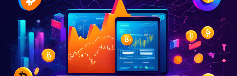 Create an informative and visually engaging illustration that represents the concept of cryptocurrency shares. The image should feature a digital currency wallet overflowing with various cryptocurrency coins, alongside a simplified stock market graph showing upward trends. Include elements like a person studying the market on a laptop, surrounded by symbols of popular cryptocurrencies (like Bitcoin, Ethereum, etc.) and stock charts. Use vibrant colors and a modern design to convey a sense of innovation and opportunity in the world of cryptocurrency investments.