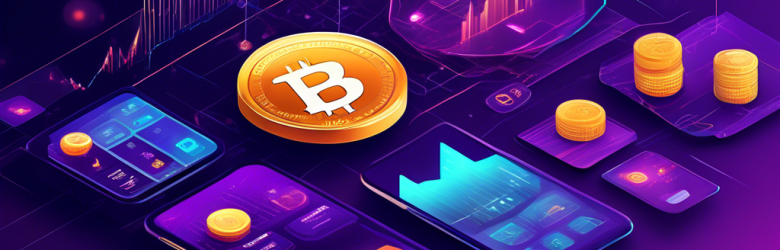 Create an illustration showcasing a digital trading platform interface with various cryptocurrencies, prominently featuring a spotlight on a specific coin popular for spot trading. Include graphical representations such as candlestick charts, price notifications, and a diverse range of coins like Bitcoin, Ethereum, and others. The background should be a futuristic, tech-inspired environment that conveys the excitement and dynamics of cryptocurrency trading.